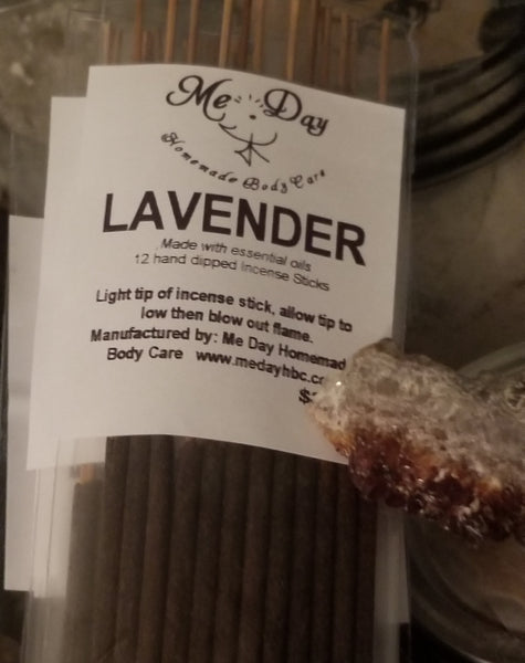 Lavender - 12 Hand Dipped Incense Sticks